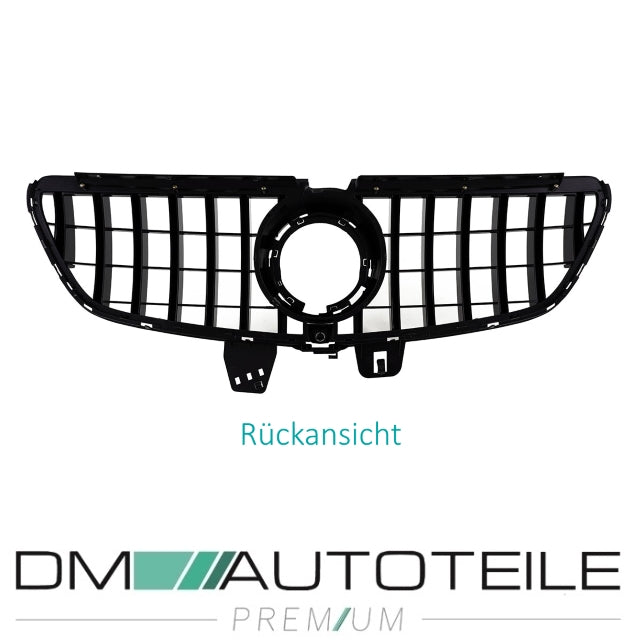 Sport-Kühlergrill für Panamericana GT Schwarz Chrom passt für Mercedes V-Klasse W447 Mopf ab 2019