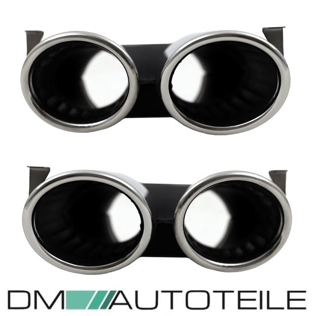 Sport Auspuffblenden SET Chrom passt für Mercedes A-Klasse W177 Hatchback nicht A45 AMG