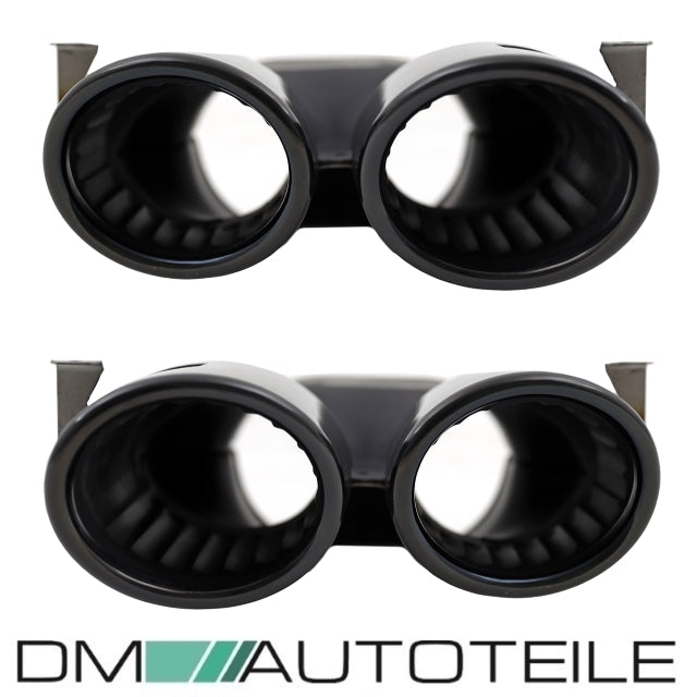 Sport Auspuffblenden SET schwarz passt für Mercedes W177 Hatchback nicht A45 AMG