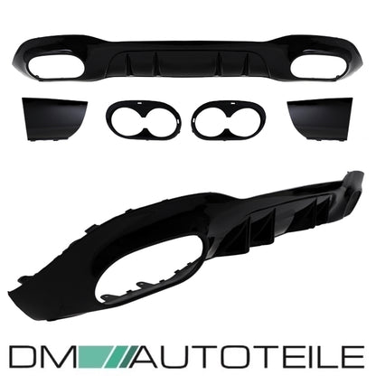 Set Performance Heckdiffusor + Blenden schwarz passt für Mercedes A-Klassse W177 Hatchback AMG-Line nicht A45