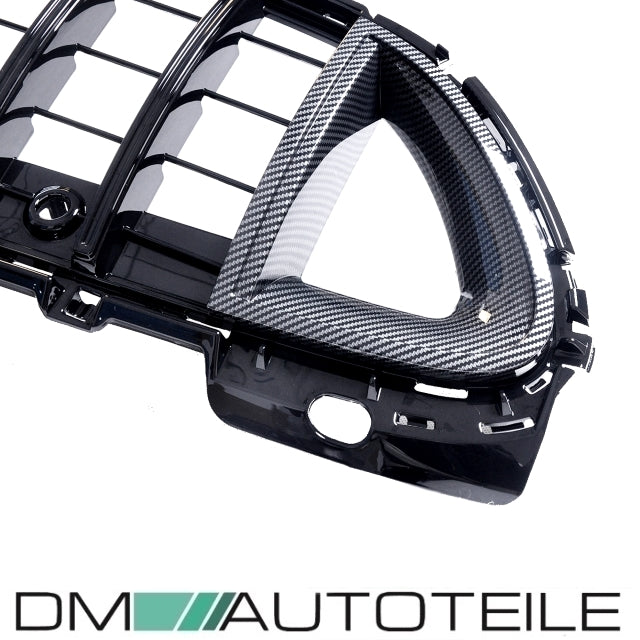 Evo Kühlergrill für Panamericana GT Schwarz Rot + Carbon passt für Mercedes C-Klasse S206 W206 ab 2021