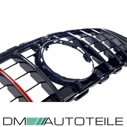 Evo Kühlergrill für Panamericana GT Schwarz Rot + Carbon passt für Mercedes C-Klasse S206 W206 ab 2021