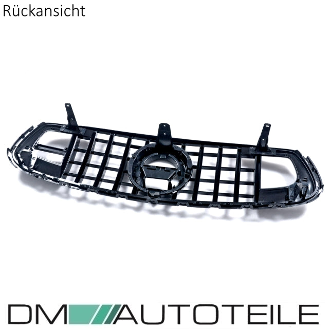 Evo Kühlergrill für Panamericana GT Schwarz Rot + Carbon passt für Mercedes GLC X253 ab 2019