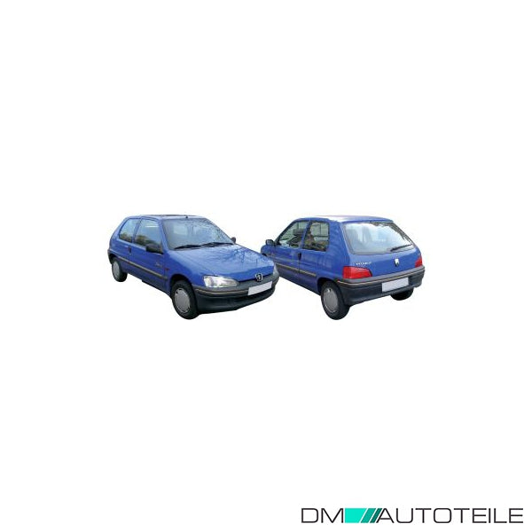 Außenspiegel links kpl. plan beheizb. elektr. schwarz passt für Peugeot 106 II