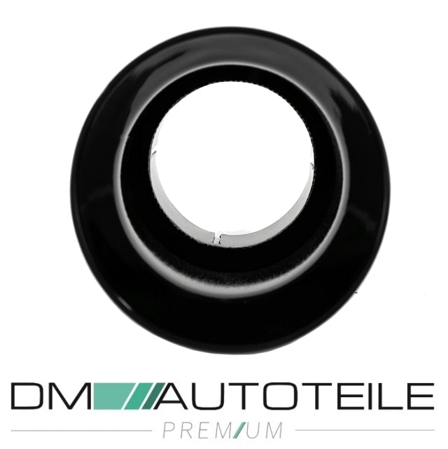 DM Exklusive Design Set Edelstahl hochglanz schwarz Auspuffblende Ø 114mm+ Verbinder passt für Hyundai I30 N+ABE