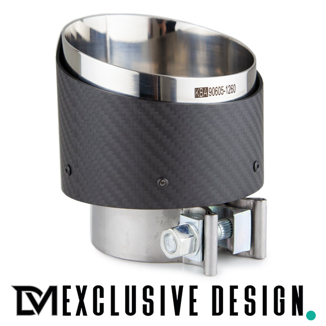 DM Exklusive Design Performance Set Carbon Design Auspuffblende Ø 114mm+ Verbinder passt für Hyundai I30 N+ABE