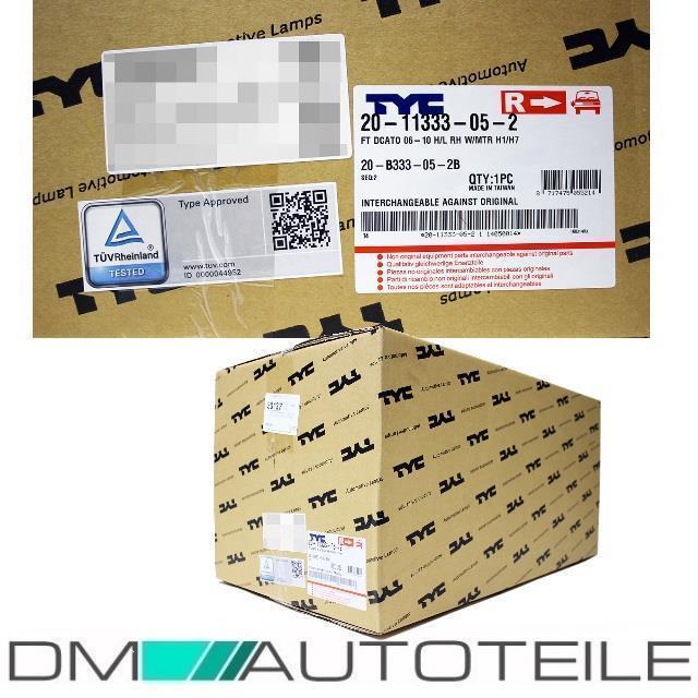 Scheinwerfer Rechts H7/H1 passt für Fiat Ducato 06-10 BOXER & JUMPER + LWR Motor