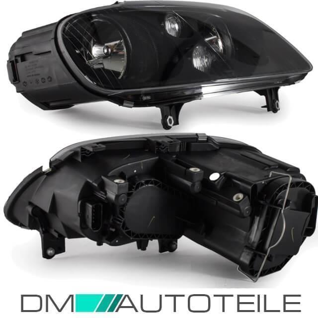 Scheinwerfer rechts Schwarz H7/H7 + Birne passt für VW Touran 03-06 & Caddy 04-10