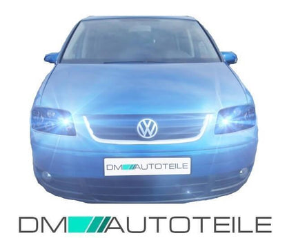 Scheinwerfer RECHTS & LINKS Schwarz + H7 passt für VW Caddy 04-10 Touran 03-06