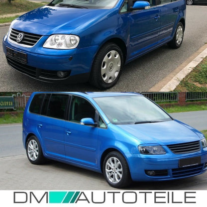 Scheinwerfer RECHTS & LINKS Schwarz + H7 passt für VW Caddy 04-10 Touran 03-06