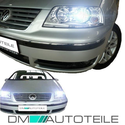 Scheinwerfer Set Links Rechts + Birnen passt für VW Sharan 7M Seat Alhambra 7V
