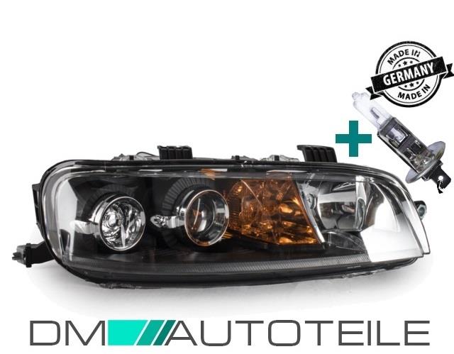 Satz Fiat Punto Scheinwerfer Schwarz H1/H1 Rechts 188 99-03 +H1 Birne