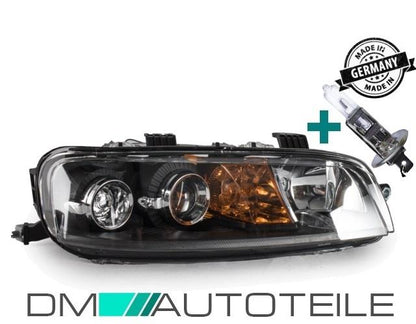 Satz Fiat Punto Scheinwerfer Schwarz H1/H1 Rechts 188 99-03 +H1 Birne
