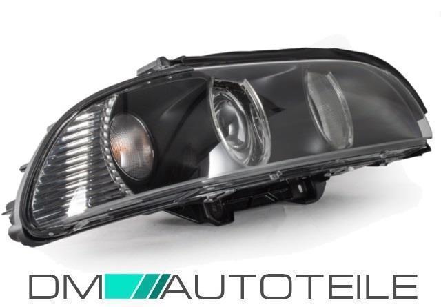 SET HELLA Angel Eyes Scheinwerfer Schwarz RECHTS LINKS Halogen für BMW 5er E39