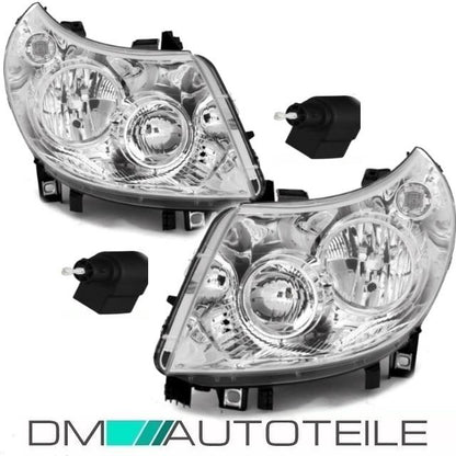 Scheinwerfer SET H7/H1 + LWR Motor passt für Set Fiat Ducato Boxer Jumper 06-10