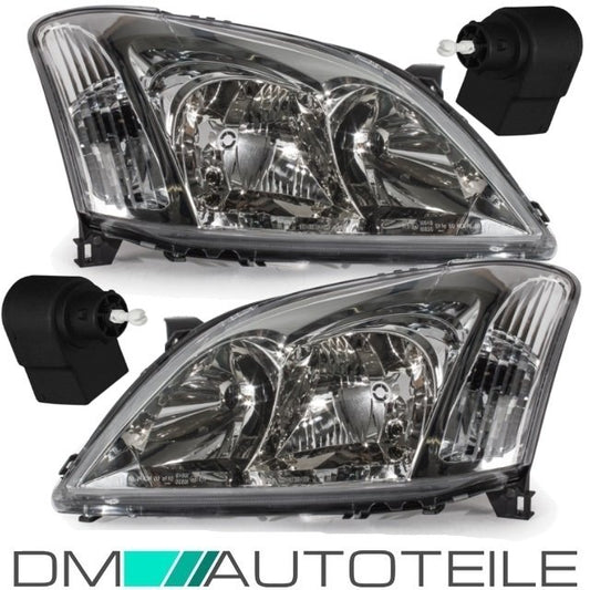 Set Toyota Corolla Scheinwerfer Set Rechts & Links E12 Bj 02-04 + Stellmotor H7/H7
