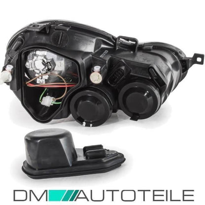 Scheinwerfer links Klarglas + Stellmotor H7/H1 + H7 Birne passt für VW POLO 9N 01-05