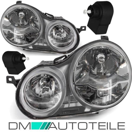 Scheinwerfer Hauptscheinwerfer Links Rechts SET + LWR passt für VW Polo 9N 01-05
