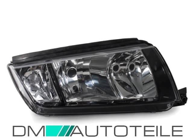 Skoda Fabia 6Y Scheinwerfer rechts Chrom Schwarz Bj 99-07 für LWR H7/H3