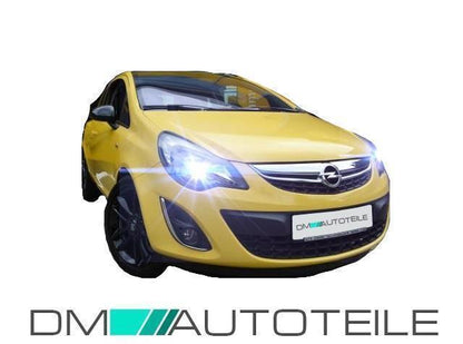 Set Opel Corsa D Scheinwerfer rechts & links Klarglas 11-14 Facelift + Tagfahrlicht H7/H1 +Birnen