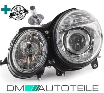 Set Mercedes E-Klasse W211 Scheinwerfer Links Bj 06-09 + Stellmotor H7/H7+ 1x H7 Birne