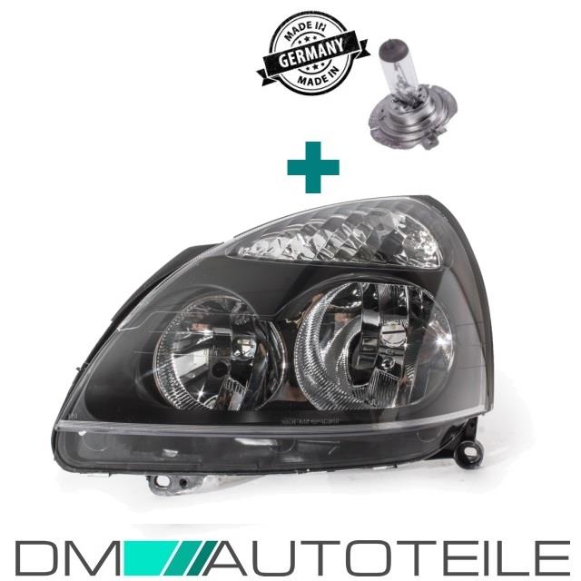 Set Renault Clio II Scheinwerfer links schwarz Bj 01-05 H7/H1 VR6 Design+Birne