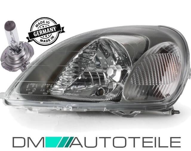 Set Toyota Yaris Scheinwerfer H4 Links Bj 99-02 + Stellmotor + 1x H4 Birne