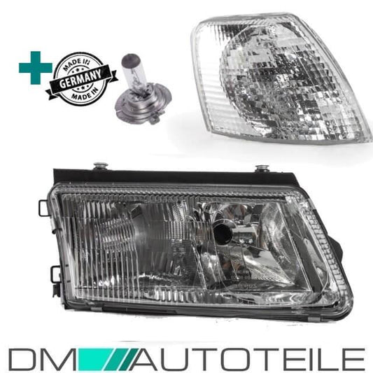 Scheinwerfer rechts mit Nebel H7/H4 + Blinker + H7 Birne passt für VW Passat 3B 1997-2000