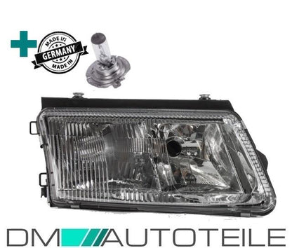 Scheinwerfer rechts mit Nebel H7/H4 + H7 Birne passt für VW Passat 3B ab 1996-2000