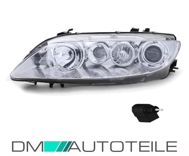 Mazda 6 Scheinwerfer Links Klarglas Bj 02-05 +Nebelscheinwerfer + Stellmotor H1/H1/H3