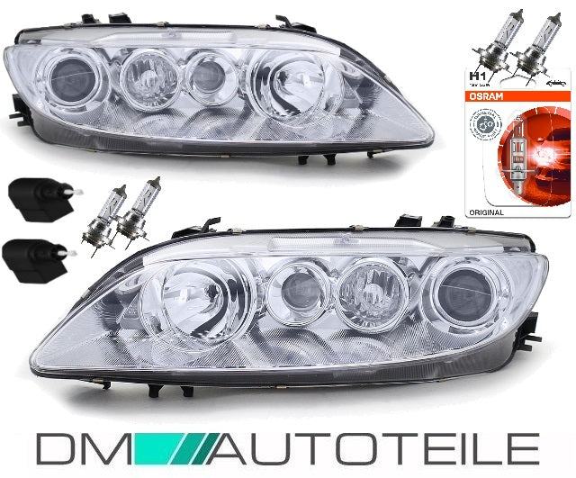 Set Mazda 6 Scheinwerfer H1/H1/H3 Links & Rechts mit Motor & Birnen