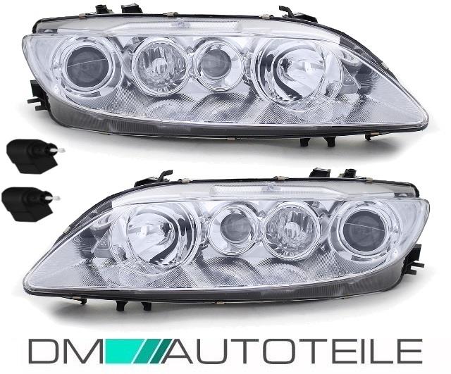 Set Mazda 6 Scheinwerfer Rechts+Links 02-05 + Nebelscheinwerfer + Motor H1/H1/H3