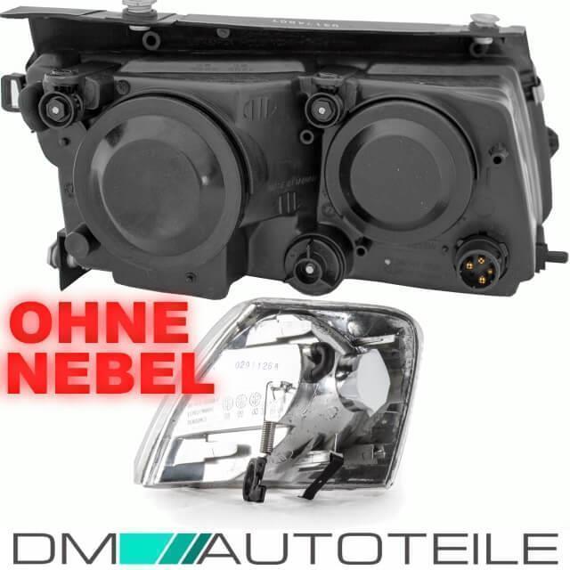 Scheinwerfer SET für LWR H7/H1 + Blinker + Birnen Set passt für VW Passat 3B 97-00