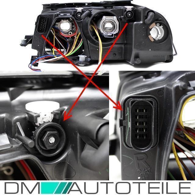 Scheinwerfer für LWR H7/H7 & 4x Osram Birnen passt für Set VW Passat 3BG ab 00-05