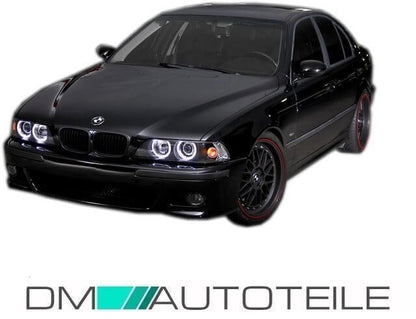 Set Angel Eyes Scheinwerfer Schwarz H7/H7 Philips Birnen passt für BMW E39 95-03