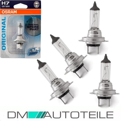 Scheinwerfer SET Klarglas Schwarz Xenon DE-Linse 4x OSRAM passt für VW Golf 5