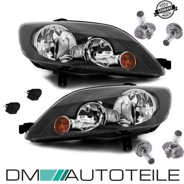 Scheinwerfer SET H7/H7 + LWR MOTOR + 4x H7 BIRNEN passt für VW Golf 5 Plus