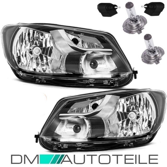 Scheinwerfer SET + H4 Birnen passt für VW Touran GP2 Facelift 1T3 Caddy 10-13