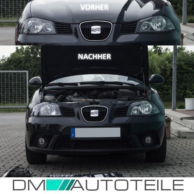 Seat Ibiza 6L Scheinwerfer Links 02-06 H7 H3 Schwarz