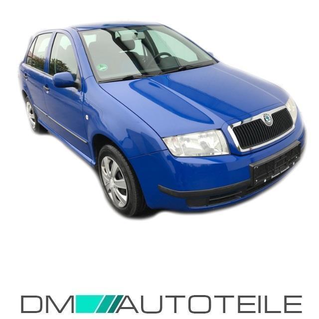 Set passt für Skoda Fabia Scheinwerfer Links Rechts H7/H3 99-07 Chrom mit H7 Birnen