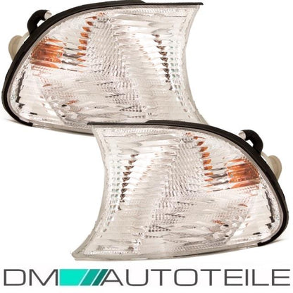 Set Coupe Cabrio Frontblinker Set Blinker Weiß 99-08/01 +Birnen Facelift passt für BMW E46