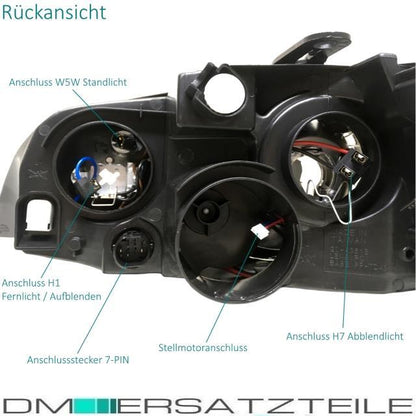 SET Fiat Punto 188 Scheinwerfer Links & Rechts bj.03-04 H7/H1 + Birnen SET