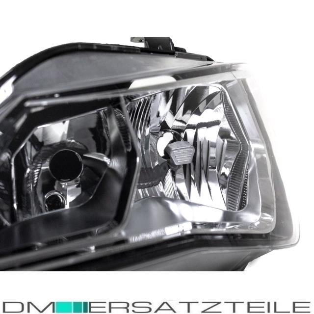 SET Seat Ibiza 6J Scheinwerfer Links Klarglas Chrom Schwarz 12-15 H7/H7 + Birnen SET