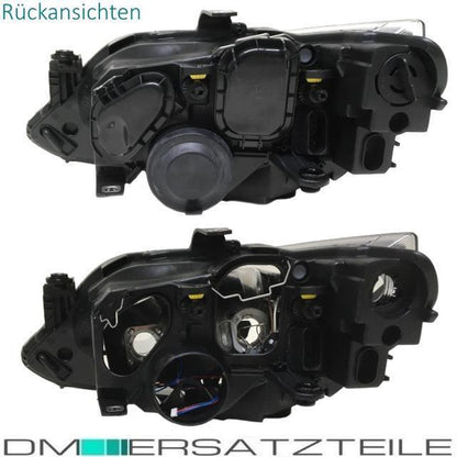 SET Seat Ibiza 6J Scheinwerfer Links Klarglas Chrom Schwarz 12-15 H7/H7 + Birnen SET