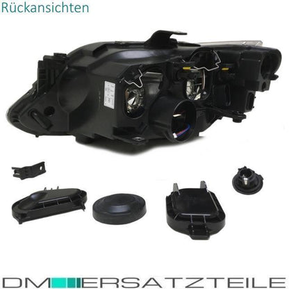 SET Seat Ibiza 6J Scheinwerfer Links Klarglas Chrom Schwarz 12-15 H7/H7 + Birnen SET