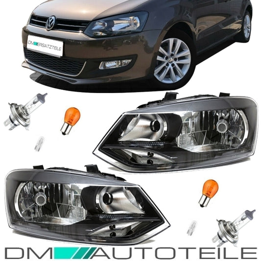 Halogen Scheinwerfer vorne + Birnen SET passt für VW Polo V 5 (6R) ab 2009-2014