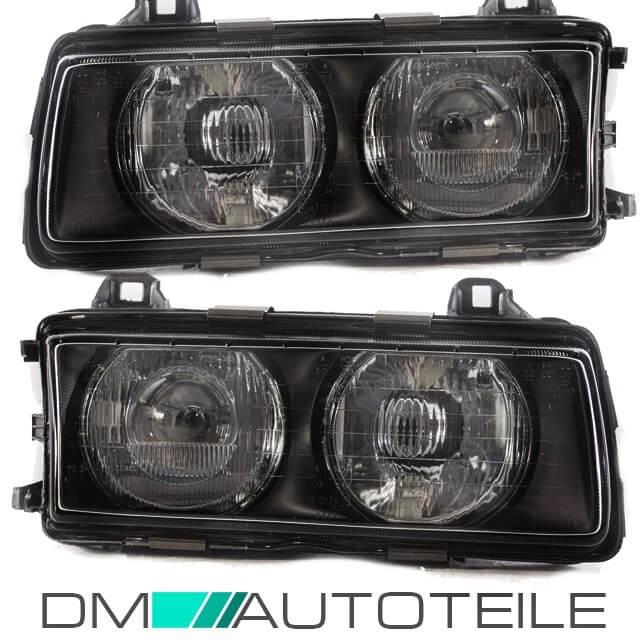 Set Scheinwerfer H1/H1 Limousine Coupe Cabrio passt für BMW 3er E36 90-94 +4x H1