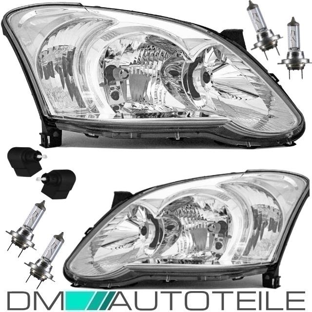 Set Toyota Corolla E12 Facelift Scheinwerfer Rechts & Links 04-07 H7/H7 + Motor für Valeo+Birnen