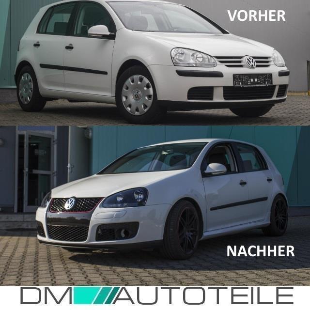 Stoßstange Vorne aus ABS ZUBEHÖR SET passt für VW Golf 5 + Wabengrill GTI + ABE