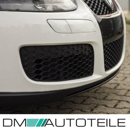 Stoßstange Vorne + Wabengrill Schwarz + Gitter ohne Nebel für Golf 5 GTI Umbau